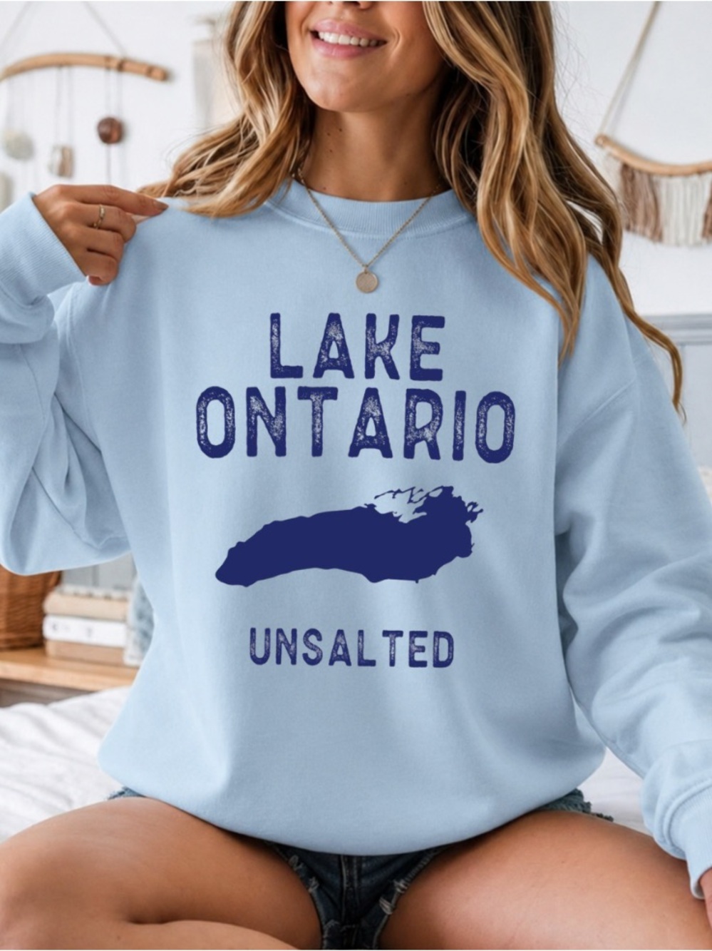 Unsalted Lake Ontario Great Lakes State New York Rochester Niagara Sweatshirt